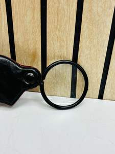 Handheld Magnifying Glass with Leather Cover Handle & Protective Plastic Lens Ring | Optical Glass Loupe - Product Image 2