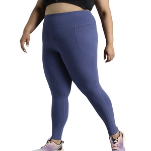Plus Size Full Length Solid <b>Pattern</b> <b>Leggings</b> Knitted Quick Dry Seamless High Waist Yoga OEM ODM Activewear Factory Women - Product Image 1