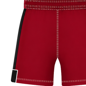 Pantalones Cortos de Rugby Rojo Carmesí y Negro, Cintura Elástica con Cordón, Ropa Deportiva Ligera para Entrenamiento, Partidos y Equipos - Product Image 3