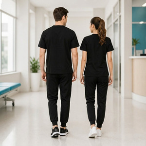 Conjunto de Uniformes Médicos de Bambú Unisex con Cuello en V, Transpirables, Ecológicos, de Poliéster y Spandex para Enfermeros y Doctores - Product Image 2