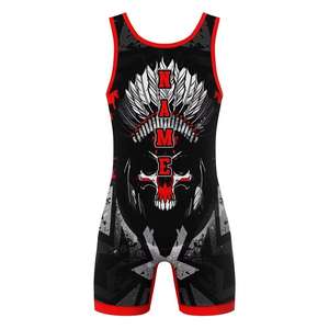 Combinaison de musculation sur mesure pour homme, uniforme de musculation, coutures sans couture, combinaison de lutte, spandex, polyester, sublimé - Product Image 3