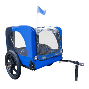 High Quality Blue 16-Inch Air Wheel Pet <b>Bike</b> Trailer Foldable Lightweight Bicycle Pet <b>Carrier</b> <b>for</b> <b>Dogs</b> High Visibility Travel - Product Image 2