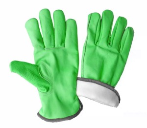 Guantes de Trabajo de Cuero Amarillos Unisex para Exteriores, Protección para Todas las Estaciones - Product Image 6