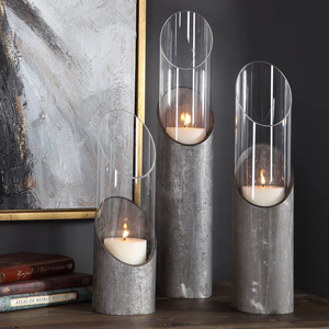 Tabletop Metal Glass Handmade Eco-Friendly Durable Candelabra Taper <b>Candle</b> Holder Centerpiece Home Decor Wedding Christmas - Product Image 6