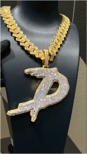 Colgante de Moissanita con Letra A-Z, 26 Letras, Certificado GRA, Joyería Hip Hop para Hombre, Plata 925, Color D, VVS - Product Image 5