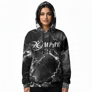 Sweat à capuche unisexe décontracté et surdimensionné de qualité supérieure pour l'hiver, avec broderie et impression par sublimation intégrale, idéal pour les collections streetwear - Product Image 1