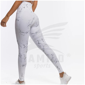 Custom New Design High Waist Quick Dry Yoga <b>Leggings</b> Solid <b>Pattern</b> with Elastic Waist Closure Customizable OME Service Pant - Product Image 6