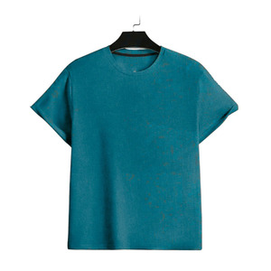 Men Ribbed T-Shirt Stylish Crew Neck Half Sleeves Summer Slim Fit breathable fabric Wholesale t-shirt High-Quality custom <b>logo</b> - Product Image 5