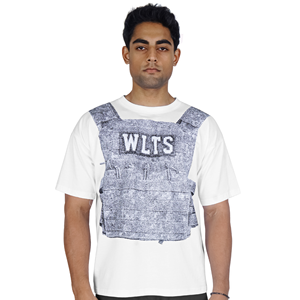 Camiseta de Hombre Caprio, Blanca, Manga Corta, Cuello Redondo, Tejida, 100% Algodón, Logotipo con Letras en el Frente, Transpirable, Secado Rápido, Corte Regular, Casual - Product Image 1