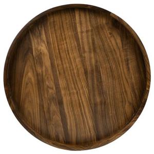 Plateau de service élégant en bois, finition bois naturel décorative, pour servir thé, café, petit-déjeuner dans les espaces repas. - Product Image 1
