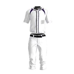 Ensembles d'uniformes de baseball et de softball en coton personnalisés, respirants, grandes tailles pour adultes - Product Image 4