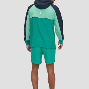 Custom Mesh Lining Zip-Up <b>Maternity</b> Streetwear Hoodie and Short Sportswear 2-Piece Windbreaker Shorts <b>Jacket</b> Tracksuit for Men - Product Image 2