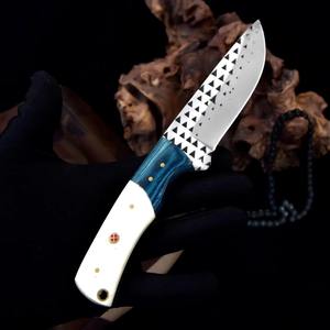 Couteau de chasse avec manche en bois naturel et étui en cuir véritable, disponible en version OEM, couteaux de chasse médiévaux - Product Image 5