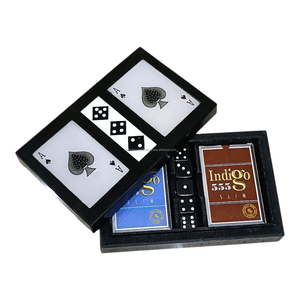 Boîte de rangement portable pour cartes à jouer et dés en résine MDF écologique artisanale FASHION CRAFT - Product Image 3