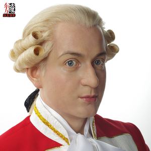 Solución Integral, Colección de Arte Tallada a Mano Personalizada, Músico Famoso <span class=keywords><strong>Mozart</strong></span>, Maniquí Ornamental de Silicona de Tamaño Real y Realista - Product Image 4