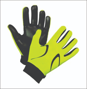 Premium Quality Gaelic Super Store Yellow Gloves Cotton/Polyester/Spandex Open-Fingered Non-Slip Casual Men's Winter Safety - Product Image 3