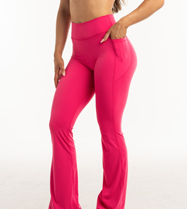 Women's High Waist Flare Yoga Pants V Cross Bootcut Active Leggings Spandex Dress Pants Elastic Waist - Product Image 5