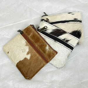 Wholesale Handmade Hair-On Hide Cowhide Leather Coin <b>Purse</b> <b>Small</b> Wallet Genuine Leather Card Holder Western Style <b>Purse</b> Unisex - Product Image 4