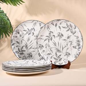Ivory 10.8-Inch Porcelain <b>Dining</b> Plates <b>Set</b> of 6 Durable and Dishwasher Safe for Restaurant Use Customizable Logo - Product Image 5