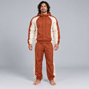 Ensemble de survêtement en nylon pour homme, style streetwear décontracté, deux pièces, pour activités de plein air - Product Image 1