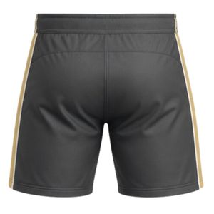 Shorts d'entraînement de hockey sur glace sublimés gris anthracite pour hommes, en polyester, avec cordon de serrage et bande latérale, pour tenue d'équipe et sport - Product Image 2