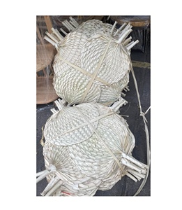 ขายดีที่สุดพัดลมฟางใบปาล์มสีน้ำตาล/พัดลมฟางขนาดใหญ่สีสันสดใสสำหรับของขวัญไม้ไผ่ชุดของขวัญงานแต่งงานงานหัตถกรรมของขวัญแขวนผนัง - Product Image 5