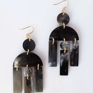 Eco Friendly <b>Handmade</b> Vietnamese Buffalo Horn <b>Earrings</b> - Product Image 1