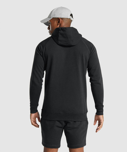 <b>Men</b> Black Solid Pullover <b>Tracksuit</b> Set Hoodie and <b>Shorts</b> Raglan Sleeve Jogging Set Casual Sportswear 2026 - Product Image 6