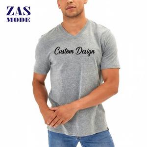 T-shirt unisexe pour homme de haute qualité, 210 g/m², manches courtes, 100 % coton, col en V, coupe ajustée, séchage rapide, écologique, logo personnalisé sur le devant, blanc - Product Image 1