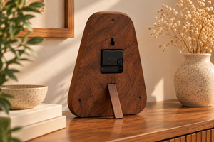 Reloj de Escritorio de Madera, Estilo Moderno de Mediados de Siglo, Japandi, Silencioso, Hecho a Mano, para Hogar, Oficina, Dormitorio y Escritorio - Product Image 2