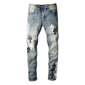 Jean en denim pour homme, taille personnalisée, logo, tissu à séchage rapide, nouvelle tendance, vêtement décontracté, prix de gros OEM 2026 - Product Image 1