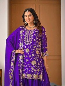 Ramdev Trading Luxurious Indian Women's Lehenga Choli Festival Wear Fendy Silk 5mm <b>Sequin</b> Embroidery Recycled <b>Materials</b> Sun - Product Image 4