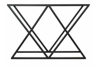<b>Black</b> Metal <b>Console</b> Table Modern Entryway Sofa Table Geometric Accent Table for Living Room Hallway - Product Image 4