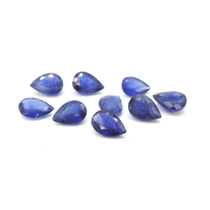 Saphirs bleus naturels de Bangkok, taille poire calibrée 9x11mm, pierres précieuses de saphir bleu naturel facettées pour la création de bijoux - Product Image 3
