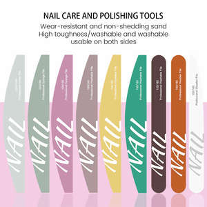 High Quality Durable Steel Mini Nail <b>Files</b> 100 Grit for Smooth Nail Shaping Polishing Salon Personal Use Pedicure Straight - Product Image 5