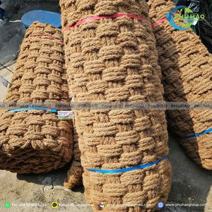 Alfombra de fibra de coco antideslizante para caminos de jardín, resistente, de 35 mm de grosor, tejida a mano, rollos de geotextil de fibra de coco natural. - Product Image 4