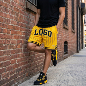 Shorts de basket-ball pour hommes grande taille à séchage rapide |   Pochette imprimée en maille, style streetwear hip-hop, respirante, coupe décontractée, toutes saisons - Product Image 3