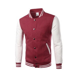 Chaqueta universitaria sencilla personalizada para hombre con cuello levantado colores elegantes y logotipos manga larga tela de lona de buena calidad - Product Image 4