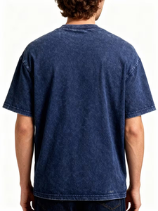 Nueva llegada, camisetas de mezclilla de punto 100% algodón de secado rápido con bolsillo en el pecho, camiseta lisa personalizada, perfecta para verano y primavera, Bangladesh. - Product Image 2