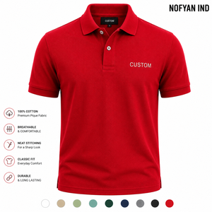 Fabricant de polos en coton sur mesure, usine de vêtements OEM, fournisseur de vêtements ODM, polos à étiquette privée, polos en piqué de qualité supérieure - Product Image 2