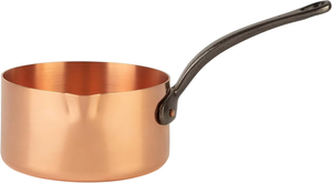 <b>Copper</b> <b>Saucepan</b> Round Metal Cooking Pot with Black Handle - Product Image 4