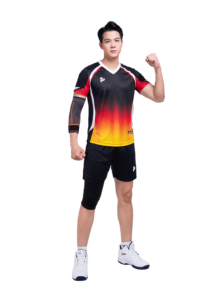 Custom Volleyball Jersey <b>Set</b> Unisex V-Neck Sleeveless Gradient Color Inflatable 100% Polyester Regular <b>Washed</b> Front Logo Summer - Product Image 5