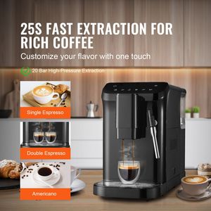 Máquina de Espresso Automática de 20 Bares con Vaporizador, 15 Niveles de Ajuste de Molienda, Función Manual, Opciones de Enchufe para EE. UU. y Australia - Product Image 2