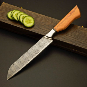 Ensemble de couteaux de cuisine en acier Damas, collection complète d'outils de cuisine pour hacher, trancher, couper en dés, préparer les légumes, la viande, les fruits - Product Image 4