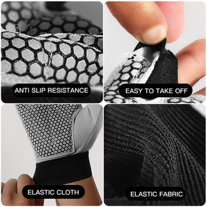 Guantes de Gimnasio de Cuero Personalizados para Levantamiento de Pesas, Transpirables, de Medio Dedo, con Soporte para Muñeca, para Hombres y Mujeres - Product Image 4
