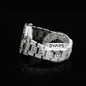 Reloj de Pulsera de Cuarzo Opulento con Diamantes, Aleación, Cristal de Zafiro, Color D, VVS1, Moissanita, Estilo Hip-Hop de Lujo Premium, Resistente al Agua 3BAR - Product Image 2