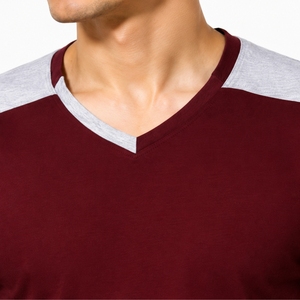 เสื้อยืดคอกว้างแขนตัดสีสำหรับผู้ชาย แฟชั่นลำลองทันสมัย ระบายอากาศได้ดี ใส่ได้ทุกวัน ทรงเข้ารูป - Product Image 4