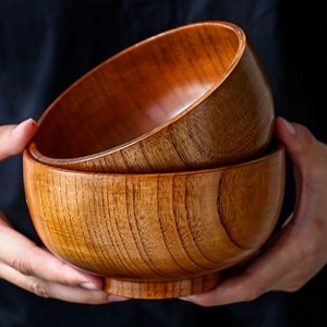Tazones para servir ensalada de madera de mango y acacia, artesanía moderna hecha en India, vajilla para fiestas, HANDICRAFT HUB Uttar Pradesh - Product Image 4