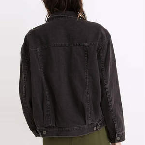 Chaqueta vaquera de otoño, nueva, informal, de manga larga, transpirable, para mujer, con bordado, relleno de algodón, colores personalizados - Product Image 2