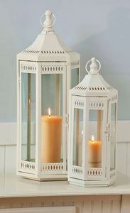Vintage Gold Iron Portable Tall/<b>Large</b> <b>Candle</b> <b>Lanterns</b> Hanging <b>Candle</b> Holder for Home Decoration & Garden Living Room Parties - Product Image 3